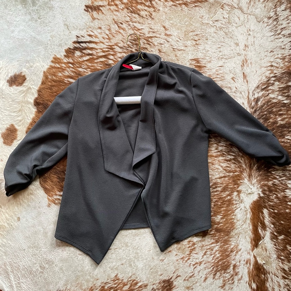 Grey Blazer 3/4 Sleeve